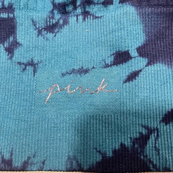 PINK Victoria's Secret Blue Tie-Dye Sports Bra Adjustable Racerback Small Yoga - Picture 4 of 7
